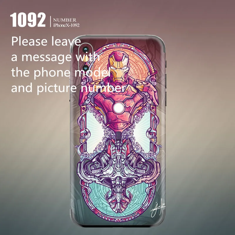 Для HUAWEI Apple 6 7 8 X защитная пленка для мобильного телефона после тонкой пленки задняя сторона защитная пленка-стикер рисунок можно под заказ - Color: Dark Blue