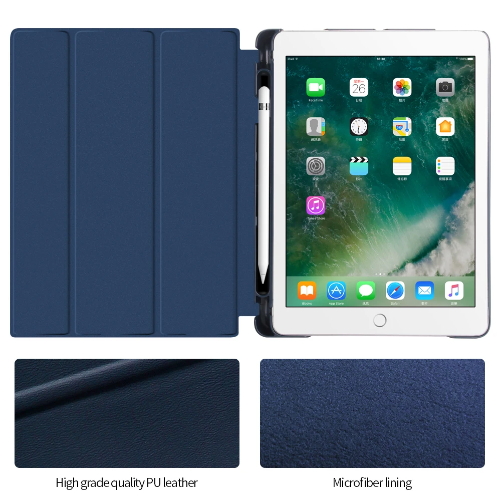 Чехол подставка для нового iPad 9 7 дюйма 2017 2018 A1893 A1954 с держателем карандашей SXEGYCH