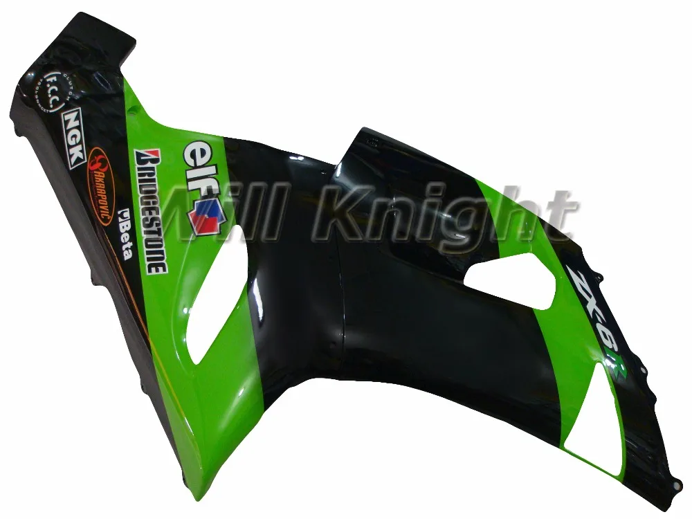 Черный Зеленый Обтекателя Kit для Kawasaki ZX-6R 2005 2006 ZX6R 05 06 Литье Под Давлением |