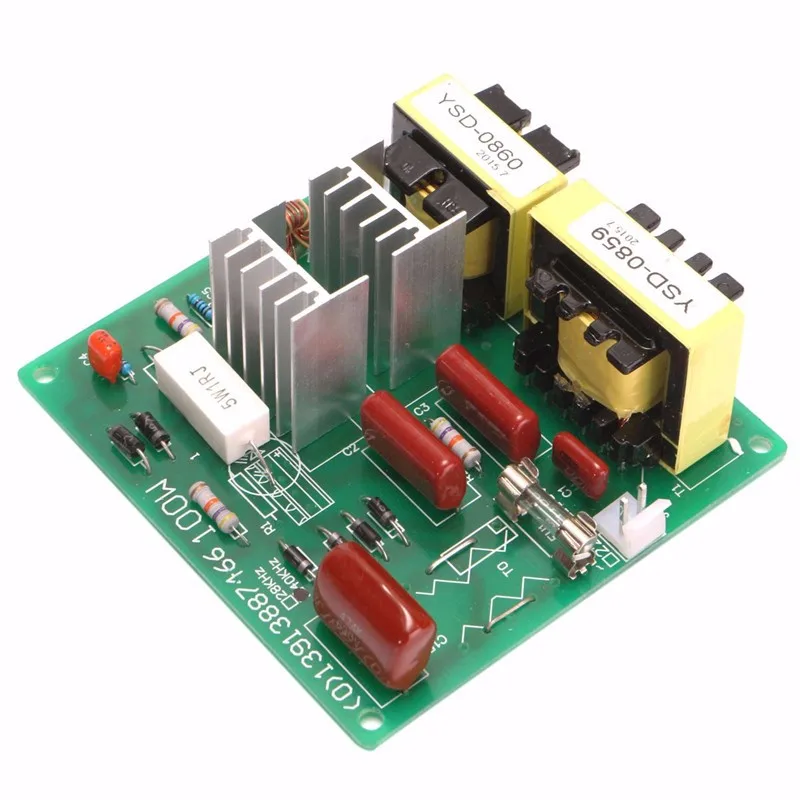 Ac 110v 100w 40k Ультразвуковой очиститель плата драйвера питания + 1 шт 60w преобразователь для ультразвуковых