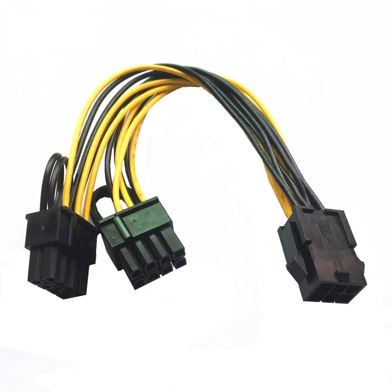 ULT Best 5 шт./лот PCI E PCIE 6P гнездо на 2 порта двойной 8pin 6 + p Male GPU Graphics видеокарта Майнер