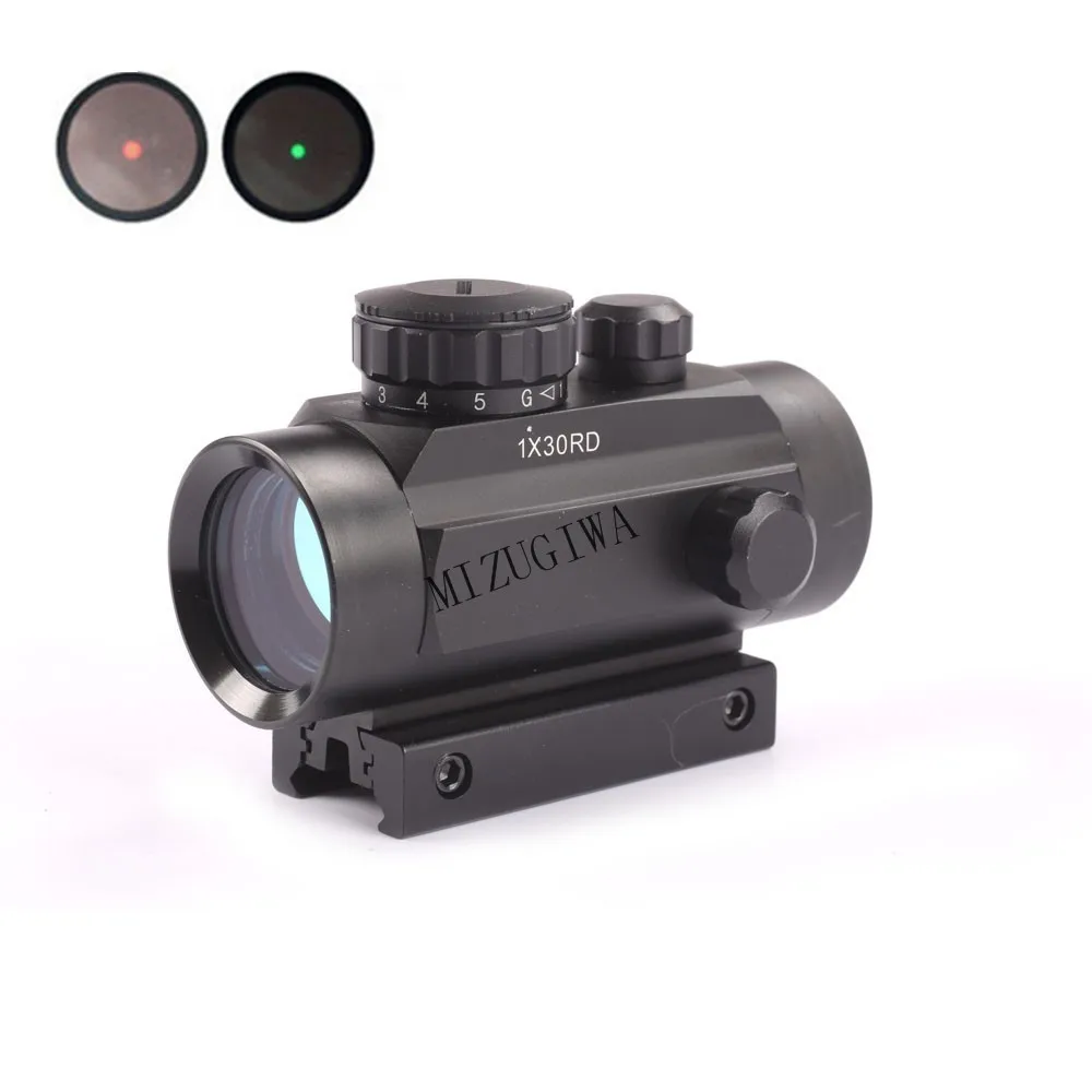 Тактический голографический 1X30RD прицел крест Hari Red Dot с 11 мм 20 рейку интеграл