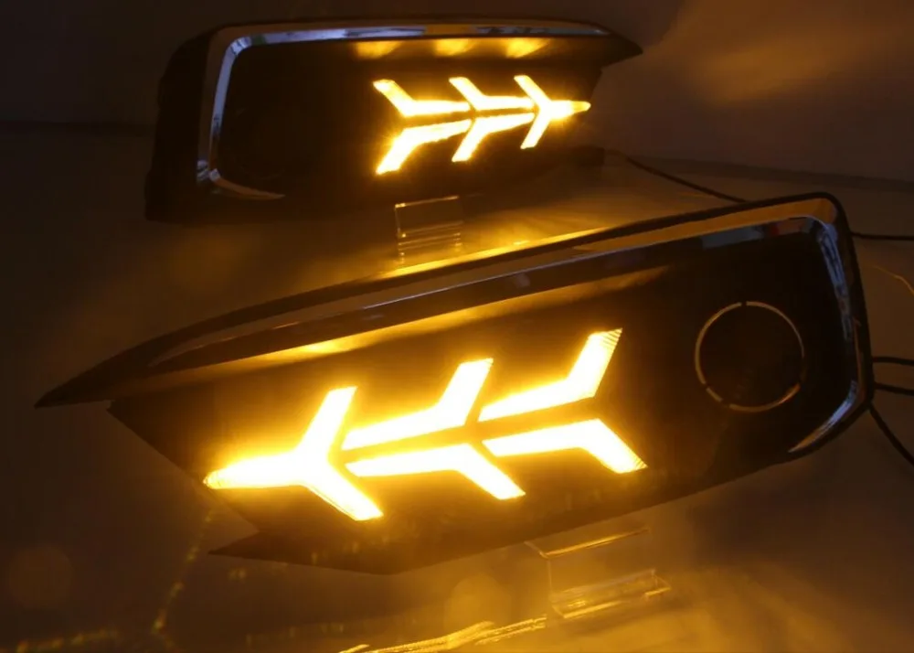 2 шт. в комплекте Автомобильная дневная лампа для honda civic дневной ходовой свет Автомобильные аксессуары 2020y светодиодный DRL головной свет для civic противотуманная фара