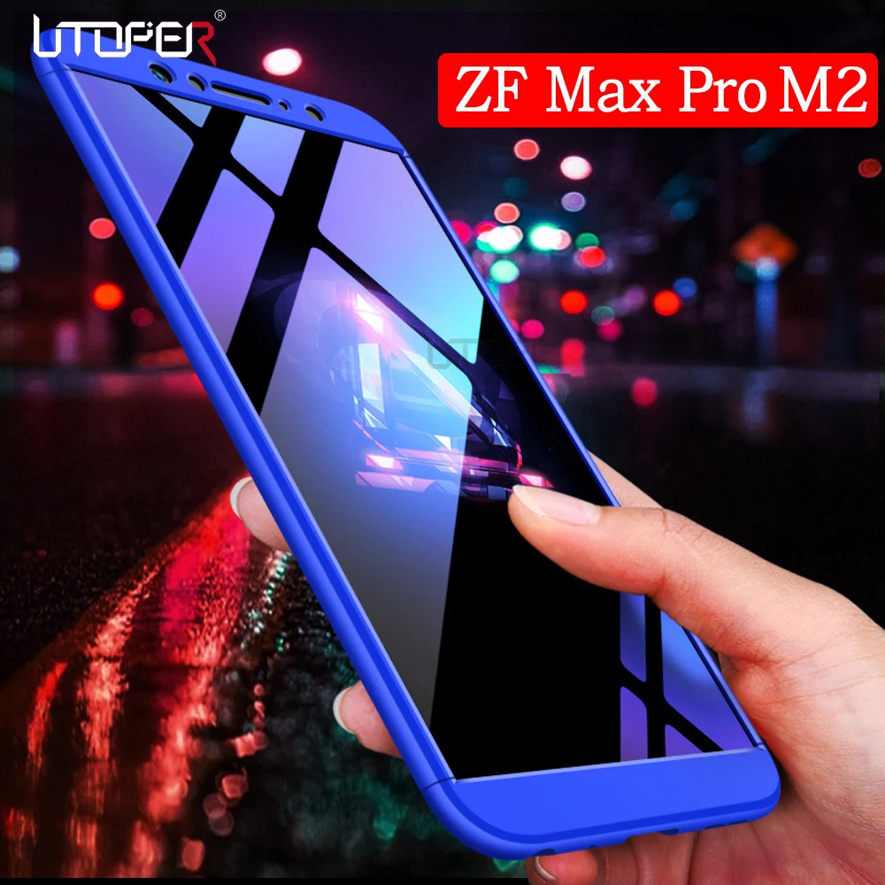 Чехол для Asus Zenfone Max Pro M2 с полным покрытием 360 Роскошный Жесткий чехол из