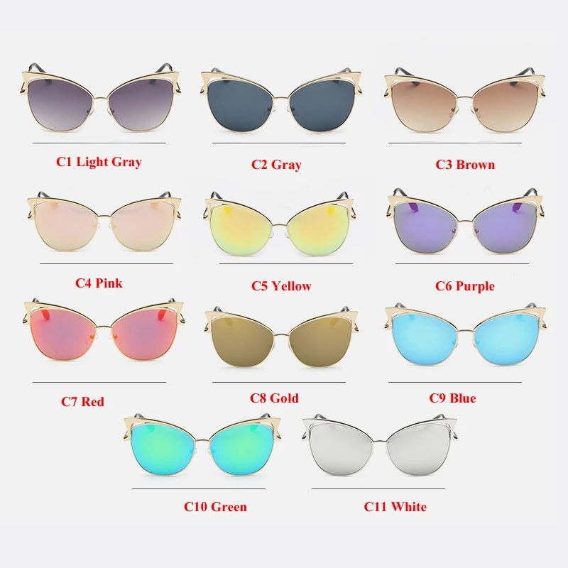 Очки солнцезащитные женские кошачий глаз в стиле ретро | Аксессуары для одежды