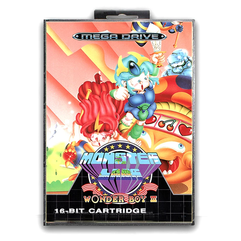 Чудо мальчика III с коробкой для 16 бит Sega MD карточная игра Mega Drive Genesis игровая