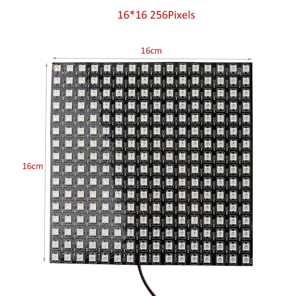 Светодиодный пиксель DC5V WS2812B Панель Экран 8*8 16*16 8*32 Пиксели цифровой гибкий