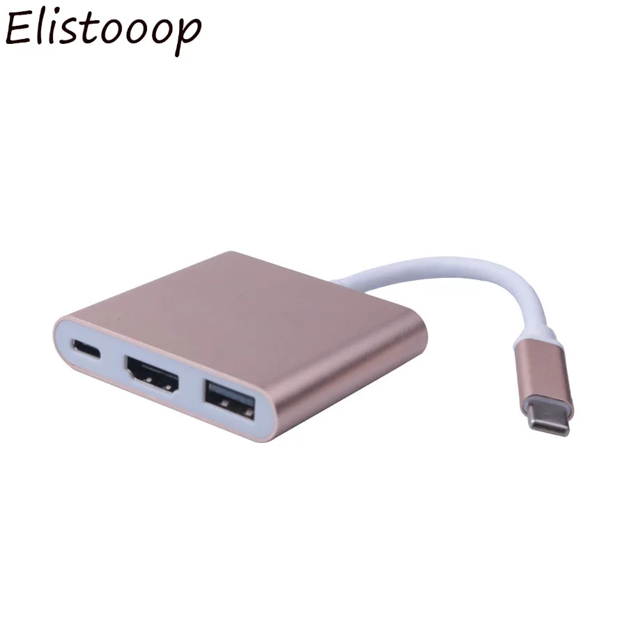 3 в 1 4K * 2K Type C к HDMI USB адаптер для Samsung Apple Macbook 1080P многопортовый конвертер 2020|Кабели