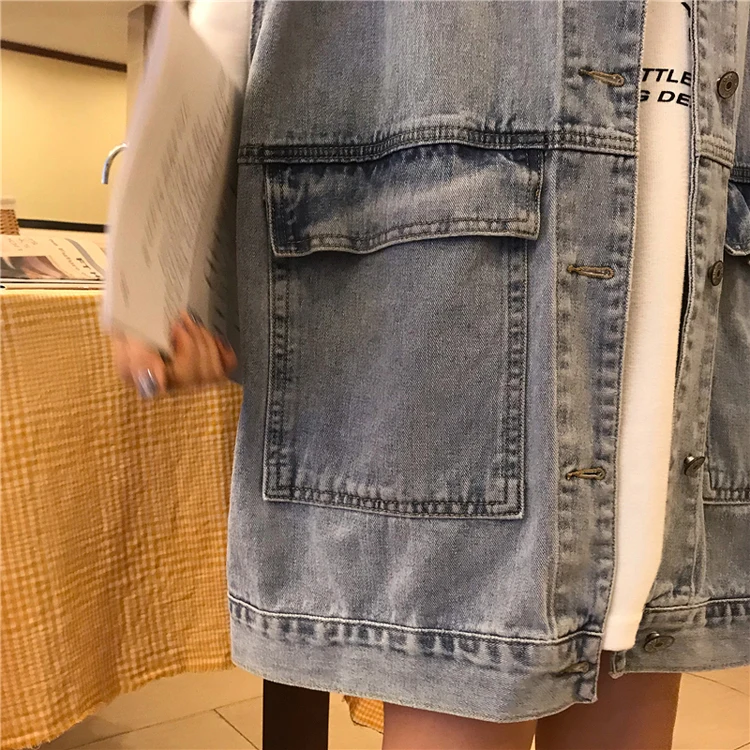 

2019 popular summer Korean denim vest vest female casual wild loose BF wind sleeveless coat female W481