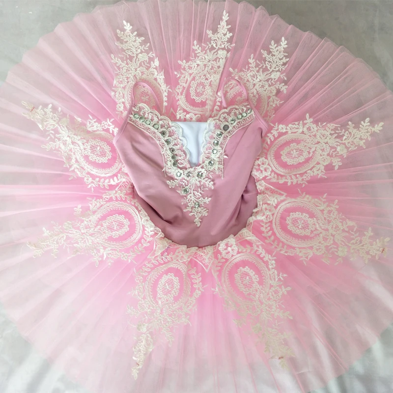 Beautiful Pink Classical Ballet Dance Tutu Adut Stiff Tulle Dress Child Dancing Children's Day Costumes B-6476 | Тематическая