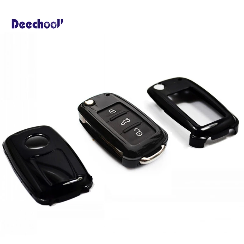 Обложка для ключа из АБС пластика Volkswagen VW Golf 6 и New Polo/ Skoda Octavia 2/Seat Leon & Cupra|car key case