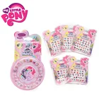 Упаковка из 6 шт. игрушки My Little Pony ПВХ мини пони наклейки пакет для девочек наклейки для ногтей съемный 3D всех цветов радуги; Платье с Сумеречной искоркой