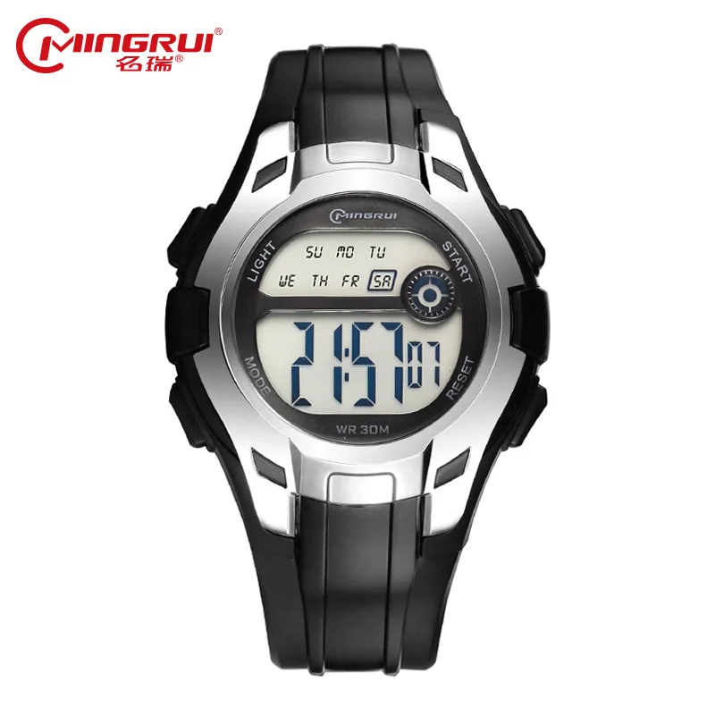 Montre Enfant 2020 MINGRUI Водонепроницаемые силиконовые цифровые часы детские светящиеся