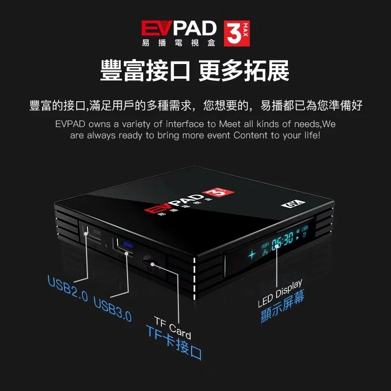 ТВ приставка EVPAD3MAX smart box evpad 3MAX Android телеприставка Bluetooth4.0 3G RAM 32G ROM 6K Китайский