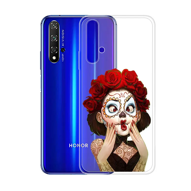 Чехол для Huawei Honor 20 чехол телефона мягкий силиконовый с принтом защитная задняя