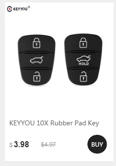 KEYYOU замена 3 кнопки резиновая накладка ключ оболочка для hyundai IX35 I30 Accent Kia K2 K5 Rio флип дистанционный ключ-брелок от машины чехол Крышка