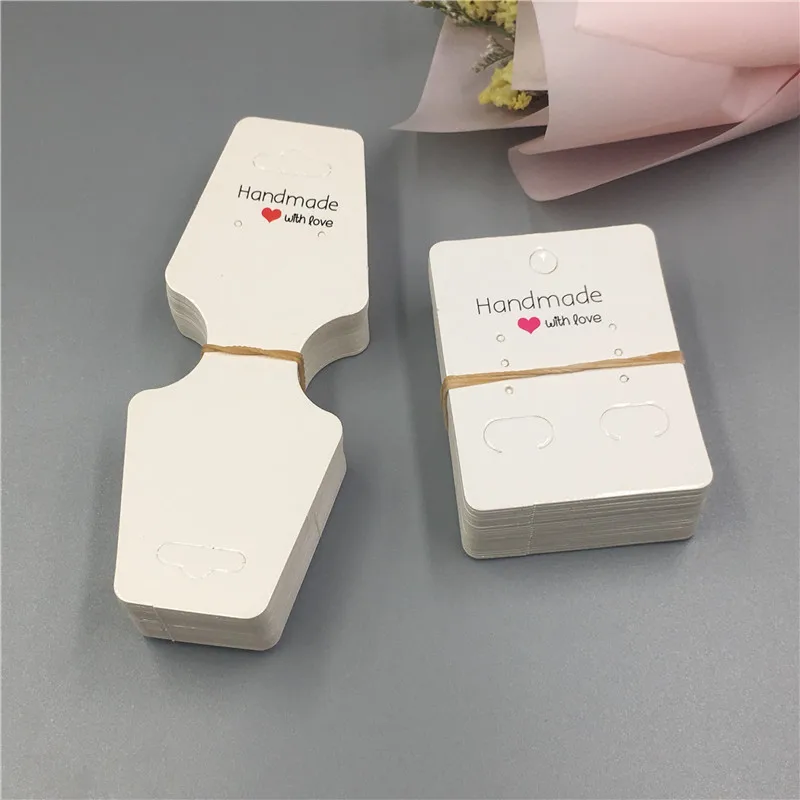 white 50 sets Классическое ожерелье карты несколько стилей формы крафт-бумага картон серьги карты соответствующие дисплей браслет с картами 100 шт./лот - Цвет: white 50 sets