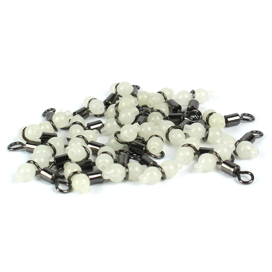 Simpleyi 10Pcs Luminous Fishing Swivels Rolling Sea Accessories Tackle Connector 3-way Hook | Спорт и развлечения