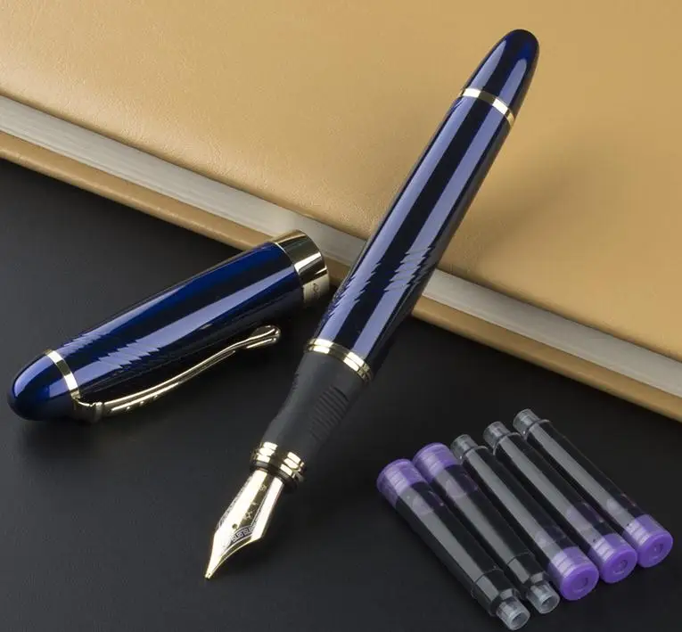 X IRAURITA перьевая ручка JINHAO X450 темно-зеленый и золотой 18 KGP 0,7 мм перо с широким основанием полностью металлический синий красный 21 цвет и чернила JINHAO 450 - Цвет: X
