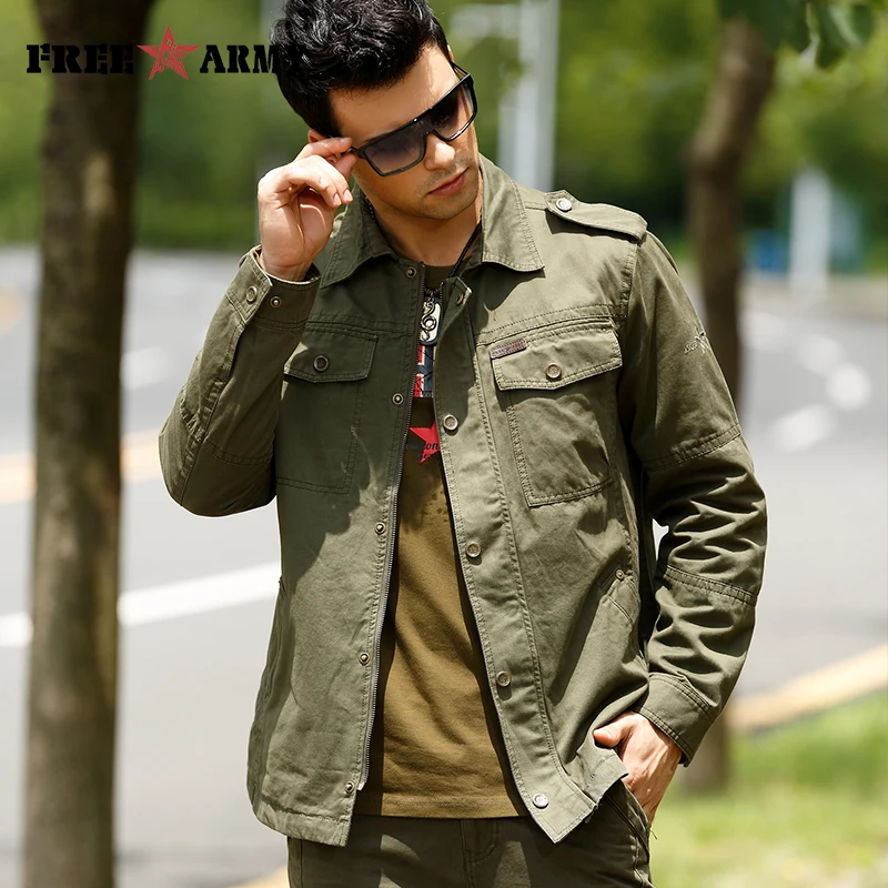 Рубашка FREEARMY мужская с хлопковой подкладкой модная повседневная длинным рукавом