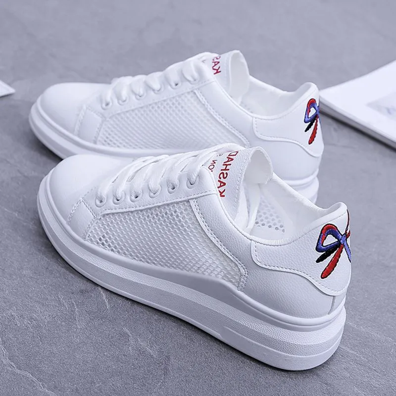 

Women White Platform Sneakers for Women Casual Flat Shoes Women Sneakers 2018 Student Lace Up Platform Shoes Ladies Trainers