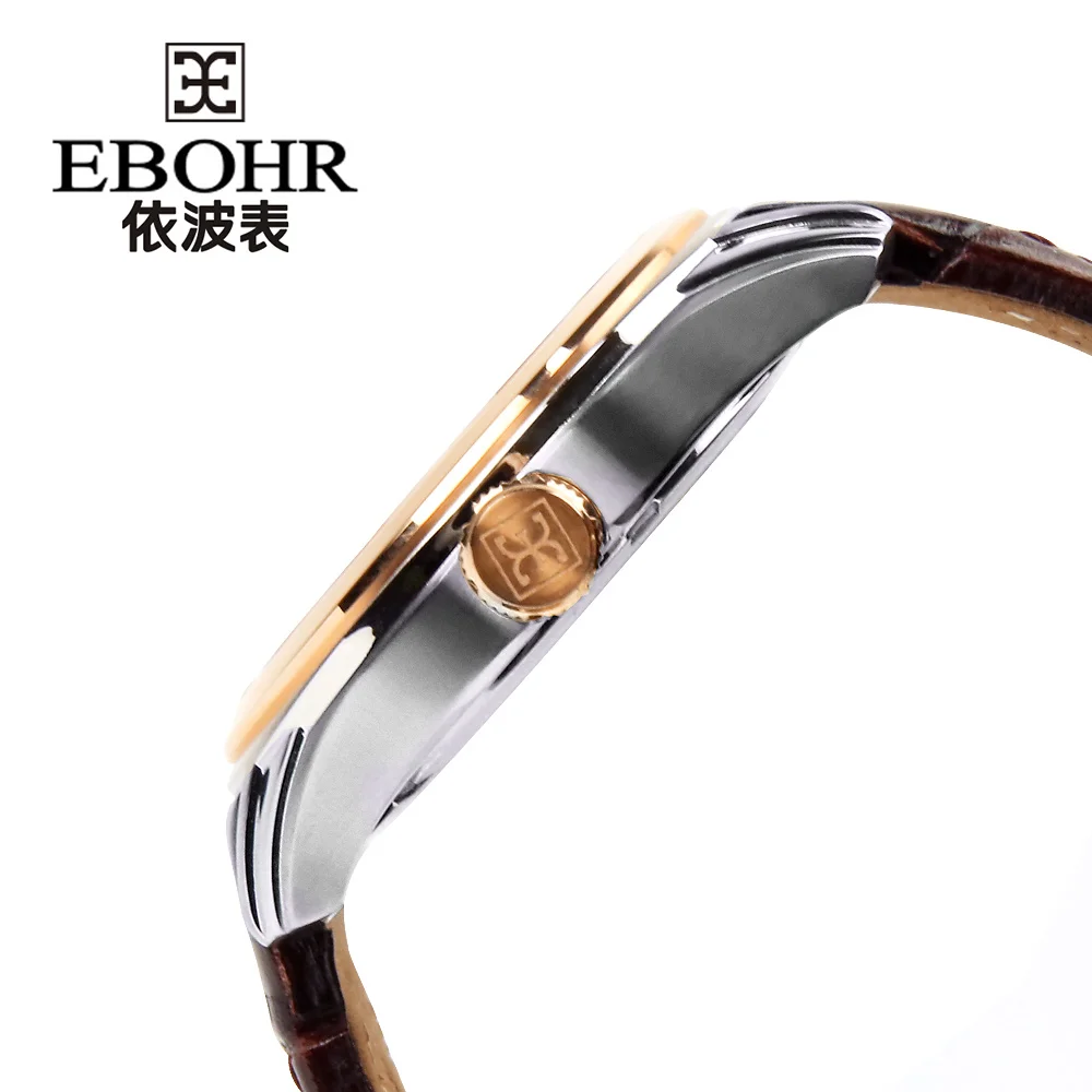 EBOHR новинка 2019 роскошные Брендовые мужские спортивные часы кварцевые деловые