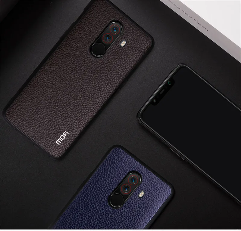 Чехол Pocophone F1 для Xiaomi Pocophone F1 Чехол обложка на заднюю панель из искусственной кожи деловой стиль для Xiaomi Poco f1 чехол красный 5,99"