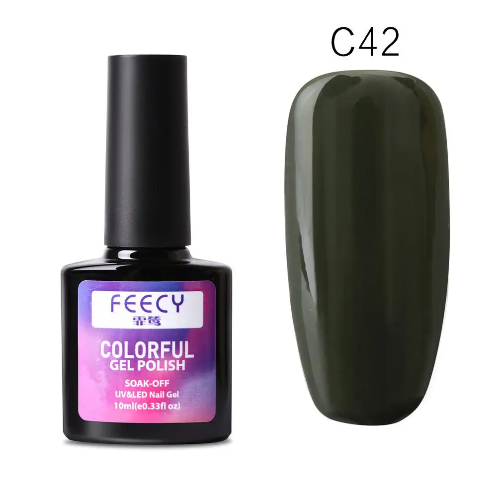 Feecy C42 Gel Nail Polish Soak Off UV LED Gel Varnish Wipe Top Coat Color Nail Gel Polish DIY Nail Art Lacquer Manicure Nail Art Tool - Цвет: Feecy C42