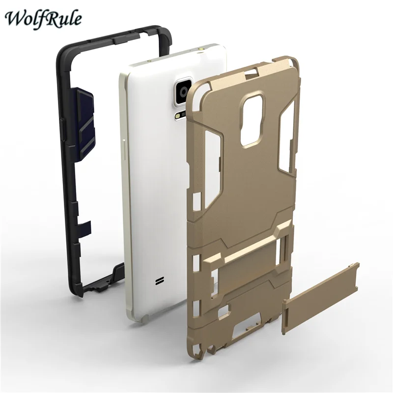 For Cover Samsung Galaxy Note 4 Case TPU PC Holder Bumper Phone N9100 |