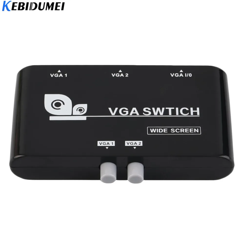 

kebidumei New Original 2 In 1 Out VGA/SVGA Manual Sharing Selector Switch Switcher Box For LCD PC High Quality