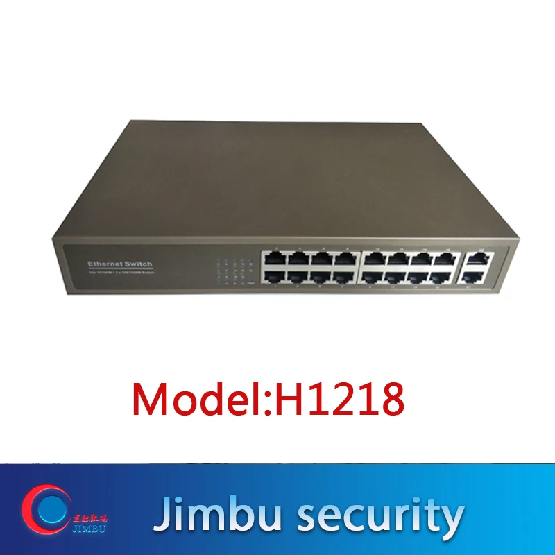 

PoE переключатель ONV H1218 16*10/100 Мбит/с автоматическим распознаванием (auto MDI/MDIX) RJ45 порты + 2*10/100/1000 м RJ45 порты