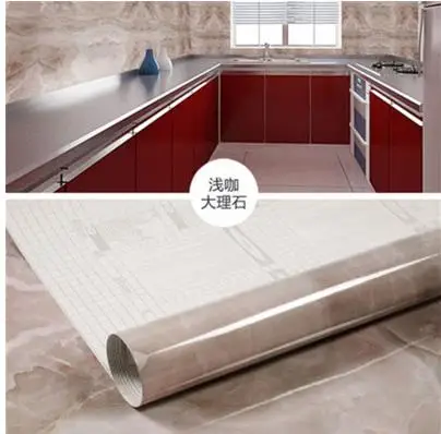 Уплотненный мраморный узор ПВХ водонепроницаемые самоклеящиеся обои для шкафа