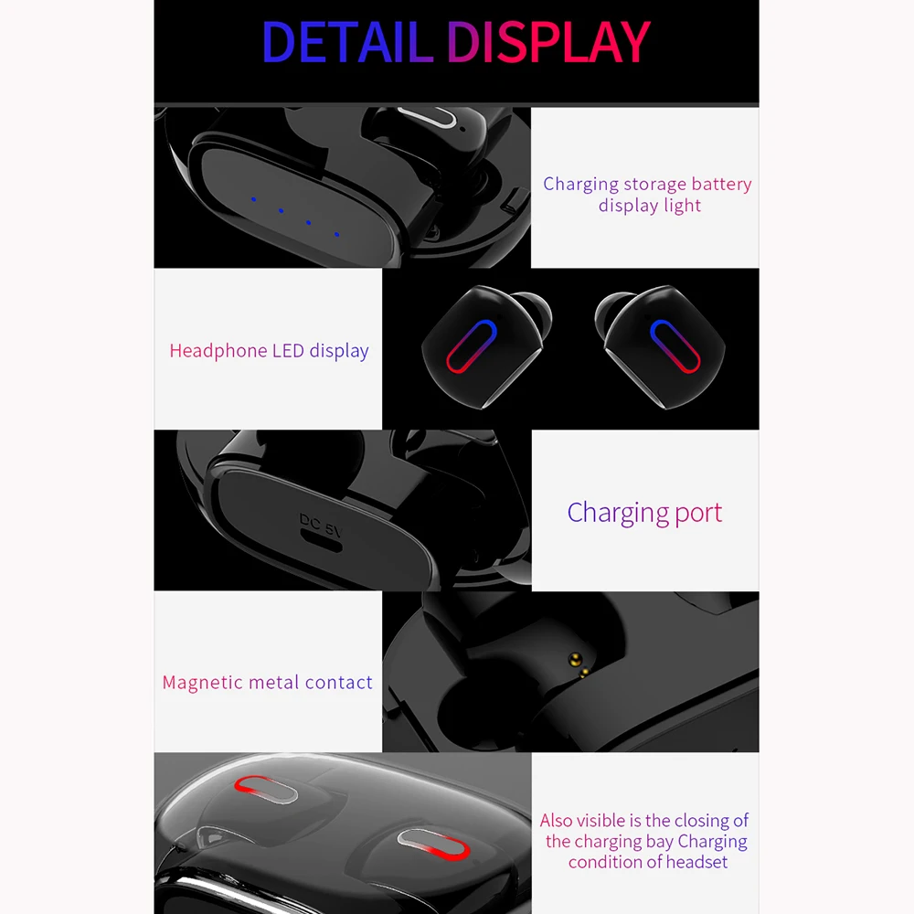 Беспроводная Bluetooth-гарнитура G2 TWS автоматическая пара наушников с сенсорным