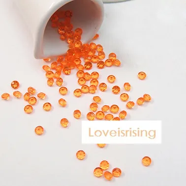 

Free Shipping--10000pcs=1 lot 4.5mm (1/3Carat) Orange Diamond Confetti Wedding Favor Supplies Table Scatter--New Arrivals