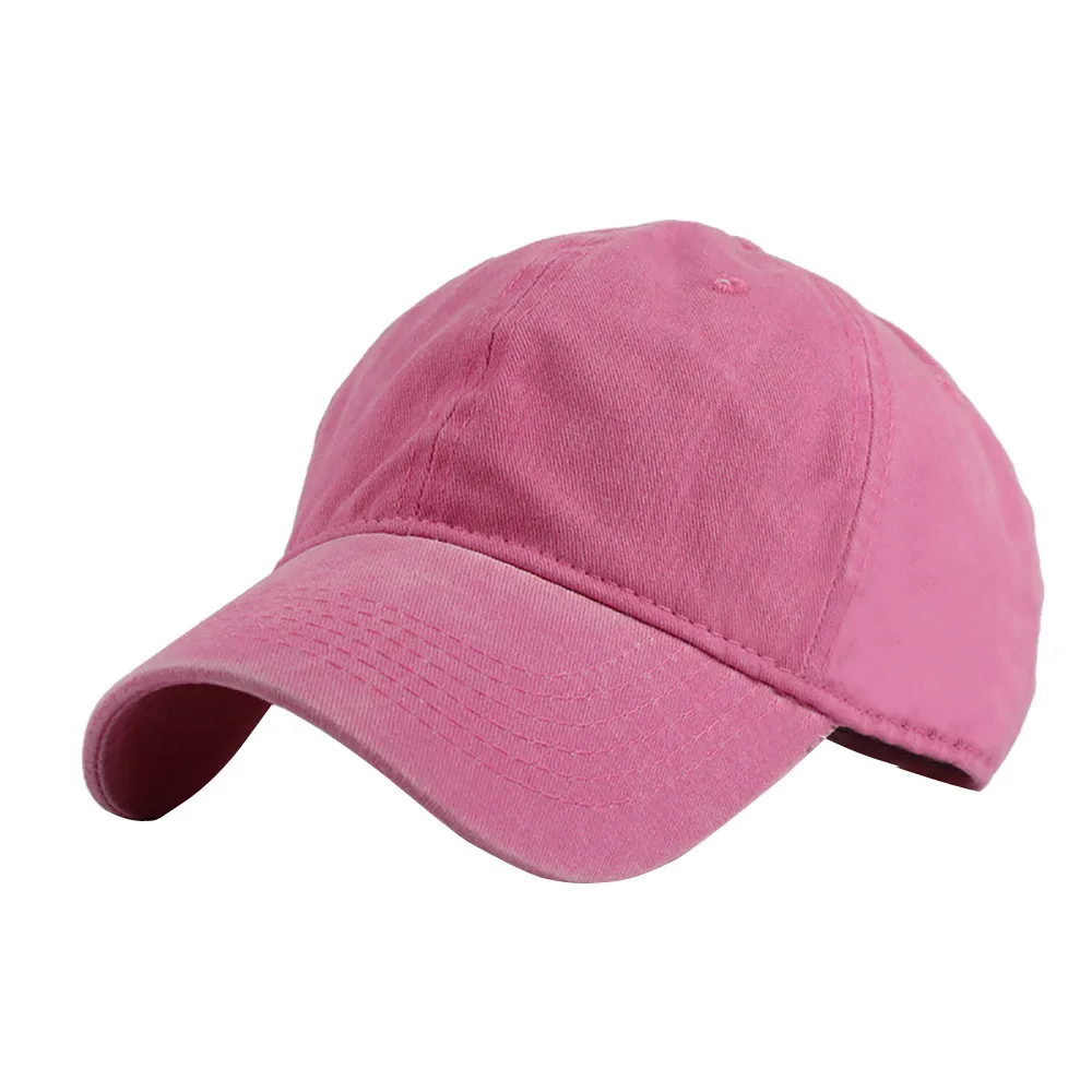 Pink Бейсбольная кепка в классическом стиле из чистого хлопка, Регулируемая Кепка для мужчин и женщин, повседневная Кепка-светильник, бейсболка gorro hombre verano - Цвет: Pink