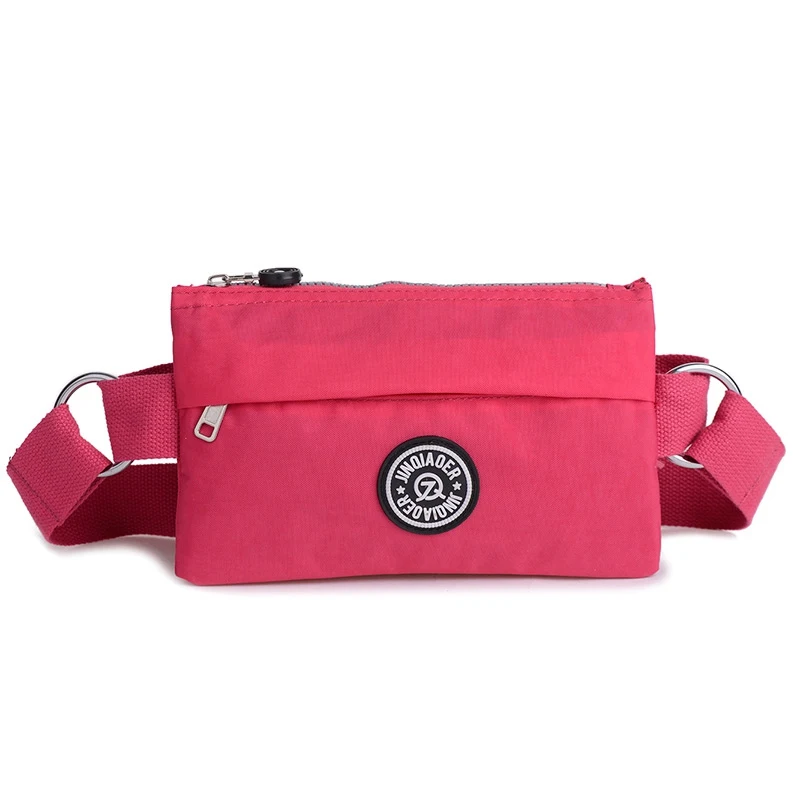 Rose Red Модные поясные сумки из нейлона, повседневные женские сумки на ремне, женские нагрудные сумки, поясные сумки, кошельки - Цвет: Rose Red