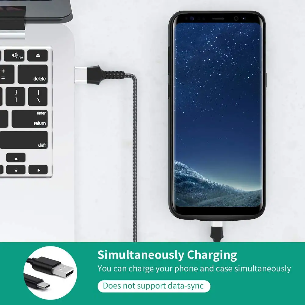 Newdery портативный беспроводной аккумулятор для Samsung galaxy S8 5000 мАч зарядный чехол s8