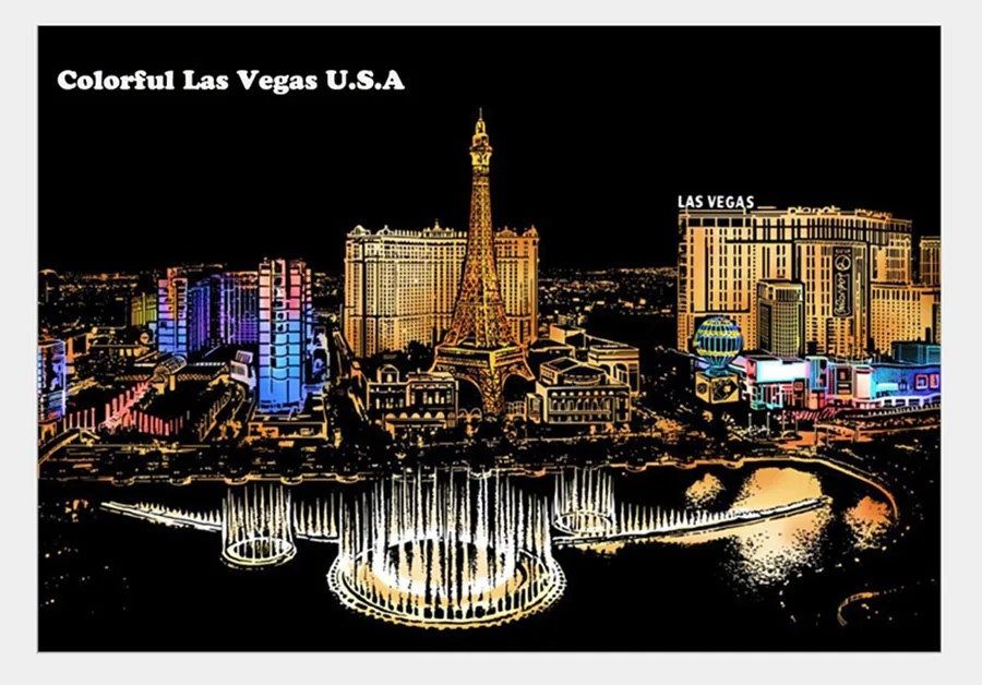 Детская раскрашивающаяся картина сделай сам игрушка города для ночного видения