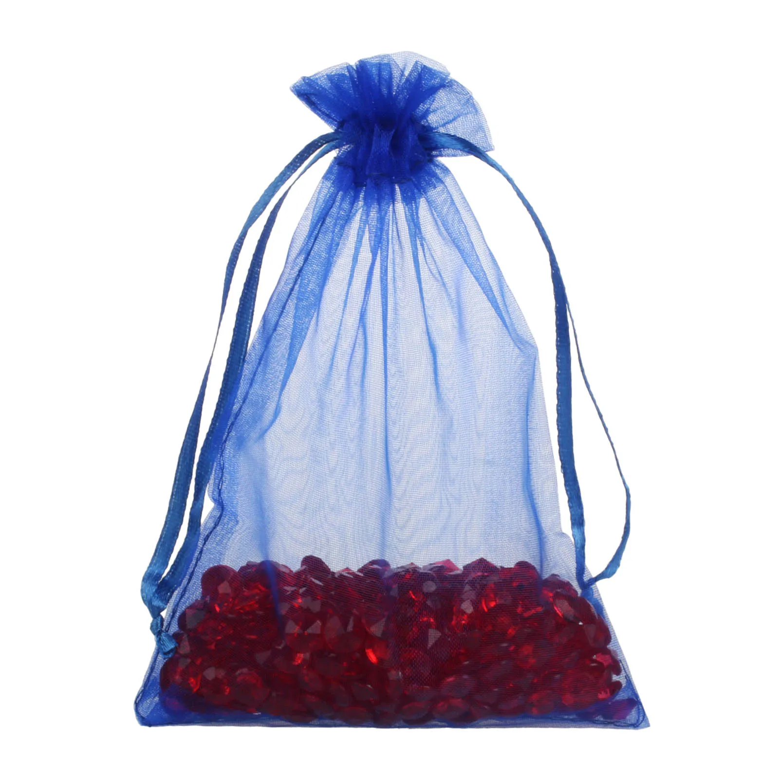 royal blue 50 шт./партия 10x15 см Сумка из органзы Рождественский свадебный подарочный пакет конфеты упаковка сумочки для ювелирных украшений подарочные пакеты 4 цвета - Цвет: royal blue