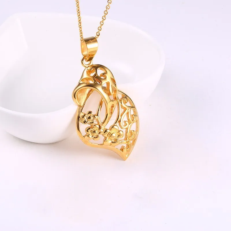 RIR из нержавеющей стали золотой геометрической формы полые цветок ожерелье