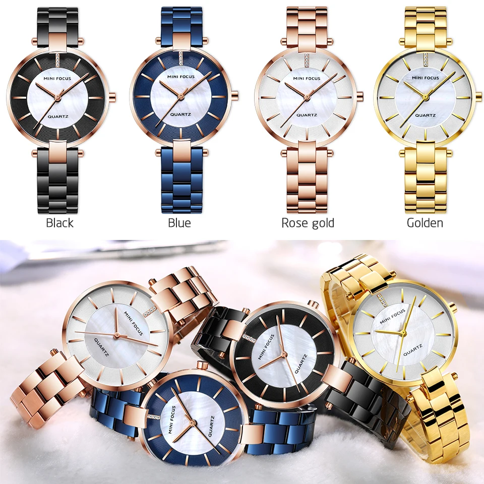 

MINI FOCUS Women Watches Luxury Brand Casual Fashion Ladies Quartz Womens Dress Watch Ladys Montre Femme WristWatch Female Clock