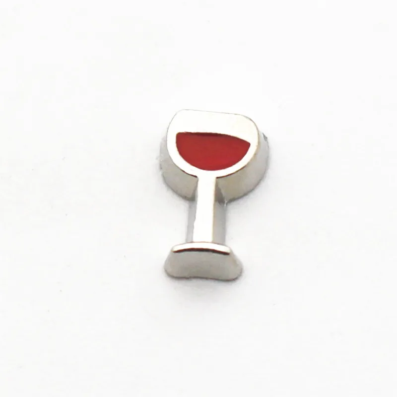 New Arrival 20pcs/lot silver red wine glass floating charms jewelry for living memory lockets Accessories | Украшения и