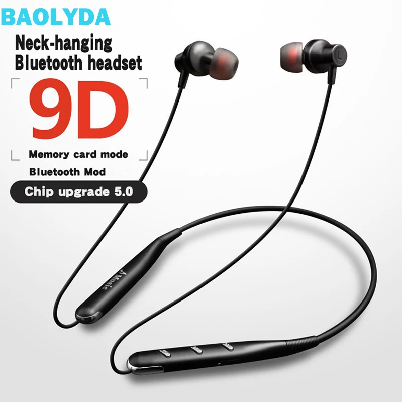 Baolyda 10h Bluetooth наушники беспроводные TF карта режим с микрофоном 9D стерео 5 0 телефон