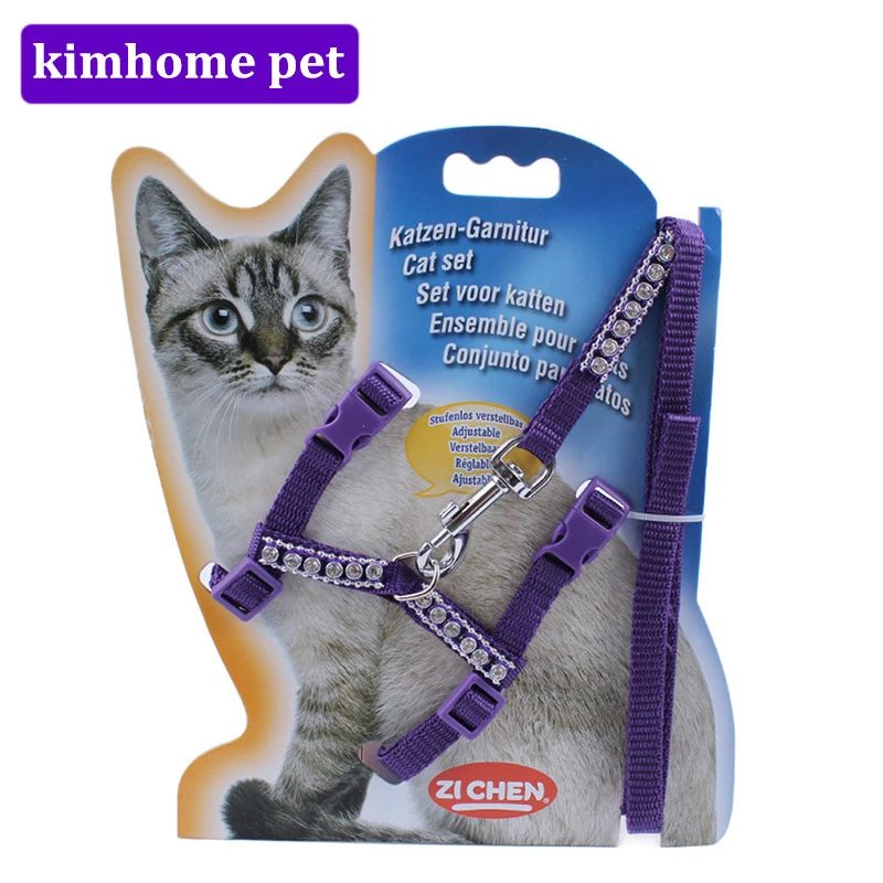 120 см однотонные Pet поводки для собак кошек сбруя для собак с принтом стандартные поводки кошка для волос со стразами ошейник для щенка кошка основные поводки и уздечки PG57