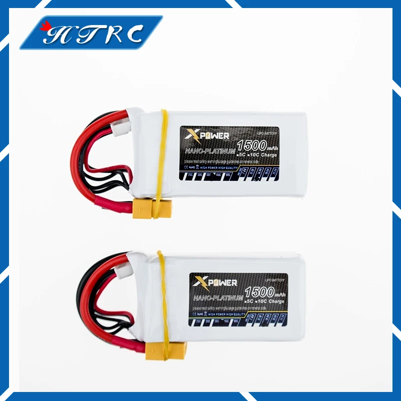 2 шт. 14.8 В 1500 мАч 4S 40C литий Li-Po Батарея XT60 T штекер для Вертолет Qudcopter Drone грузовик
