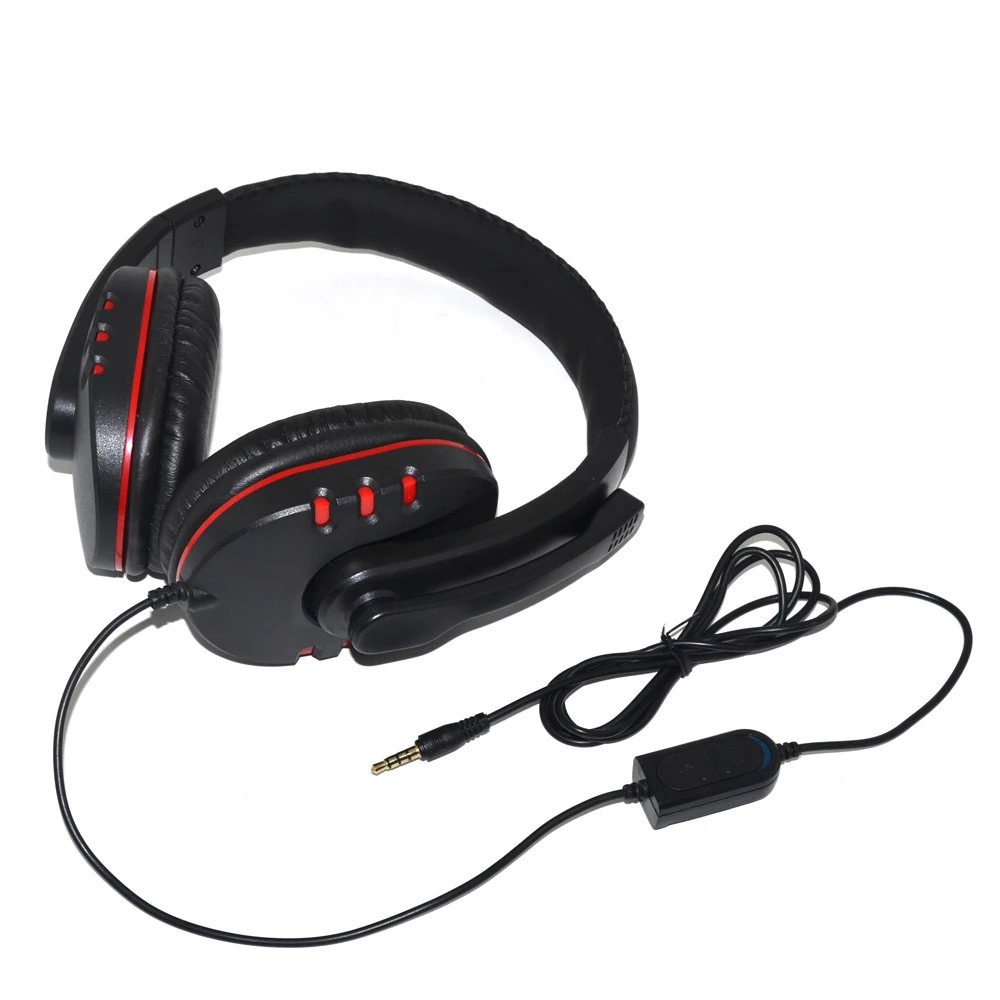3.5mm Wired Headphones with HD Mic Gaming Headsets Earphones Low Bass Stereo for PS4 X box One PC | Электроника