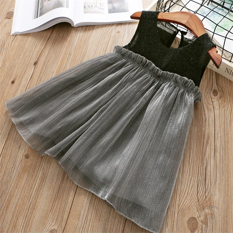Hurave mesh infant princess chiffon dresses Baby Girls Clothes Children crew neck Sleeveless solid ruffles dress causal | Детская одежда