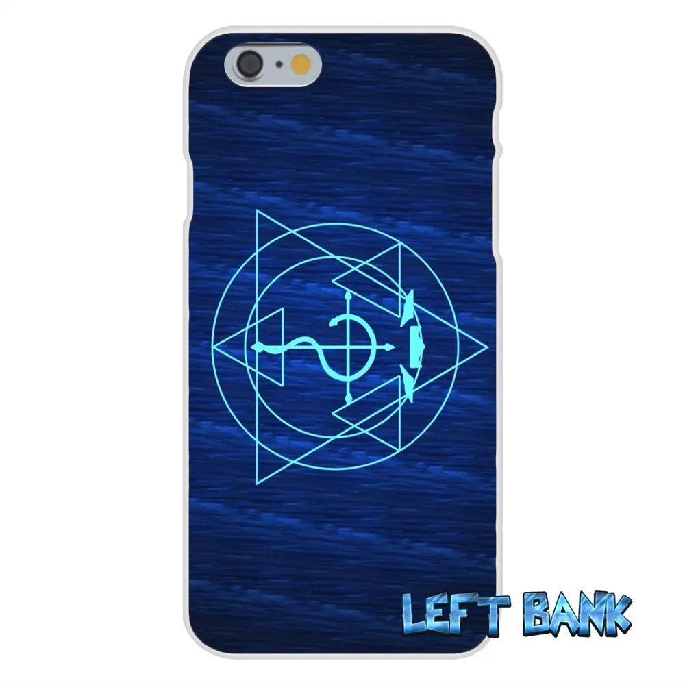 Для iPhone 4 4S 5 5S 5C SE 6 6S 7 Plus полностью металлический Алхимик Ouroboros символ Мягкий