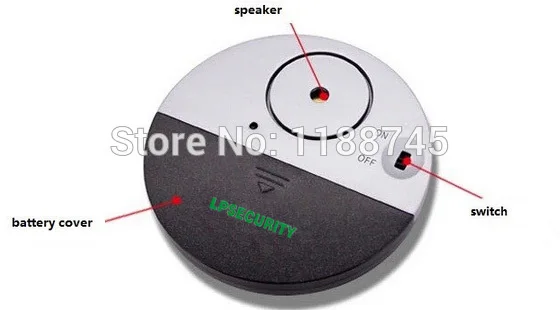 LPSECURITY Вибрация двери окна дома сигнализация Предупреждение взломщиков, доступное расстояние 50 м, 100 дБ сильный звуковой сигнал