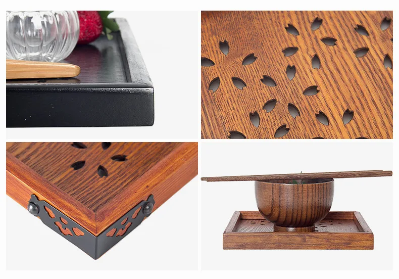 1 шт. деревянный поднос для хранения чая еды|Лотки хранения| |